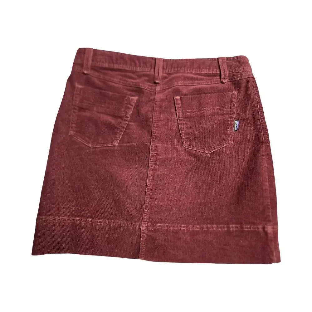 Patagonia Corduroy Red‎ Women's Skirt Size: 6